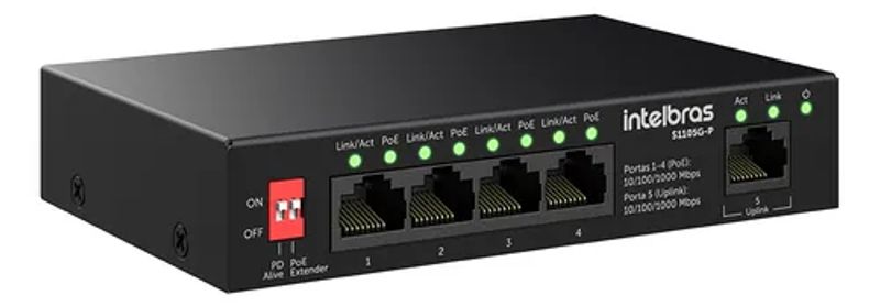 Switch PoE Gigabit 8 Portas